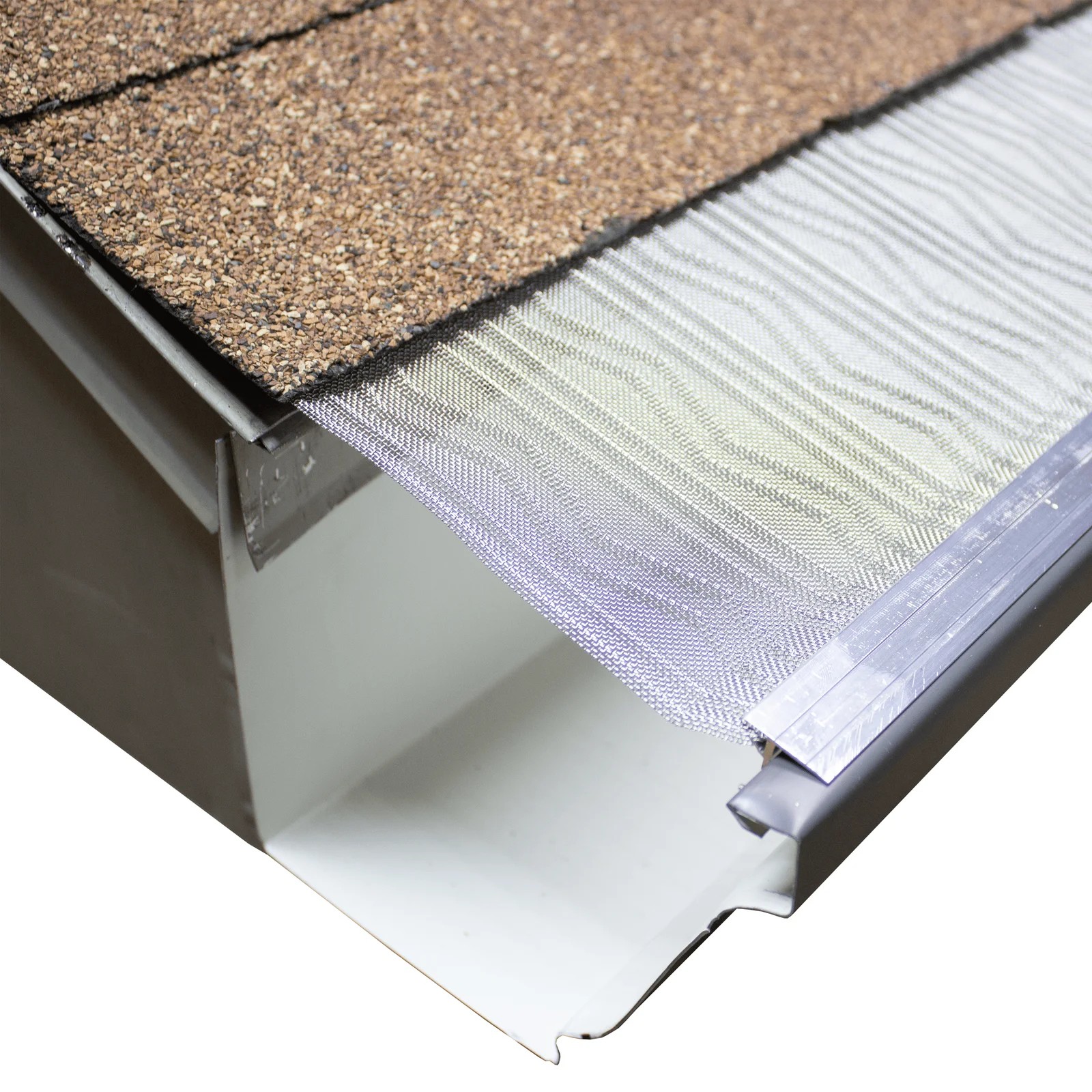 A fine stainless steel mesh covers your gutter.